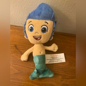 Nickelodeon Bubble Guppies Blue-Haired Gil Plush with Teal Sparkle Tail